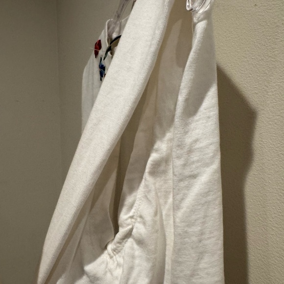 Farm Rio White Beaded Flowers‎ T-Shirt Small - Picture 12 of 13